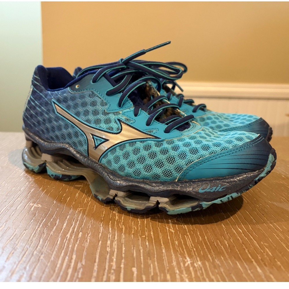 Mizuno Wave Prophecy 4 Women's Running Shoes Blue Silver Size 7.5 J1GD150004